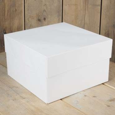 BULK Cake Boxes 20x20x15cm - Buy White Cake Boxes in Bulk - 25pcs cale bpxes - FunCakes Cake Box White 20x20x15 cm pk/25