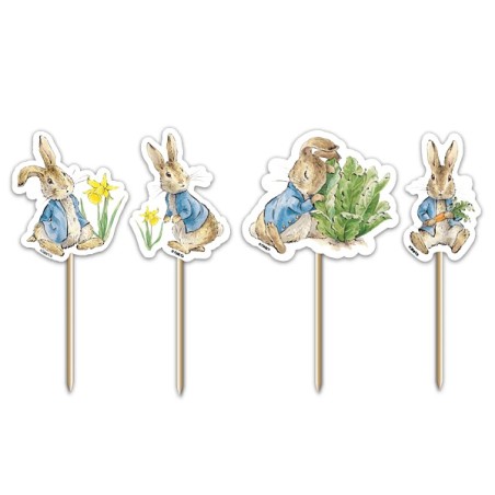 Peter Hase Cupcake Topper - Holzspiesschen Peter Rabbit - Osterdekoration Peter Hase Topper