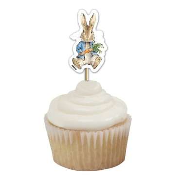 Peter Hase Cupcake Topper - Holzspiesschen Peter Rabbit - Osterdekoration Peter Hase Topper