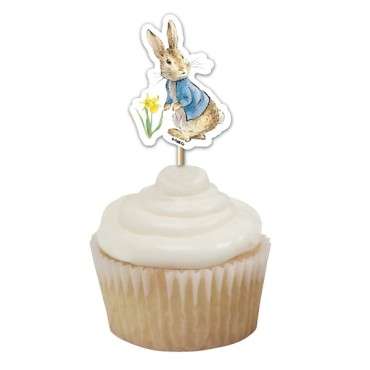 Peter Hase Cupcake Topper - Holzspiesschen Peter Rabbit - Osterdekoration Peter Hase Topper