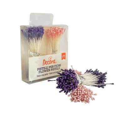 Cake Art Flower Pistiles Pearl Violet / Pink 083006 - Sugarflower Stamens Lilac - Flower Stamen Assortment pk/288