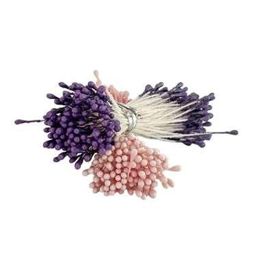 Cake Art Flower Pistiles Pearl Violet / Pink 083006 - Sugarflower Stamens Lilac - Flower Stamen Assortment pk/288