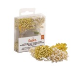 Decor Color Stamen White/Yellow, 288 pcs