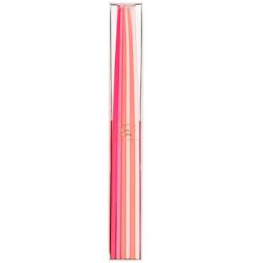 38cm Statemend Birthday Candles Pink assorted - Pink Tall Tapered Party Candles 222426