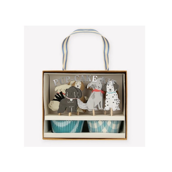 Hunde Cupcake Deko Set - Meri Meri Pup-Cake Kit - Puppy Cupcake Kit