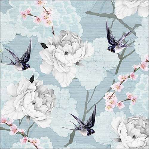 Ambiente Oriental Flowers Paper Napkins, 20 pcs