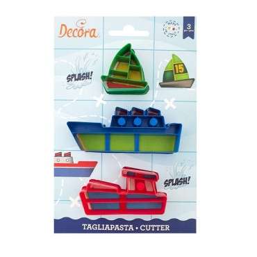 Boat Cookie Cutter - Ship Cookie Cutter Set - Container Ship Cutter - Tugboat Cookie Cutter