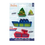 Decora Battleship Cookie Cutter Set, 3 pcs