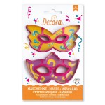 Decora Karneval Masken Plätzchenausstecherset, 2 Stück