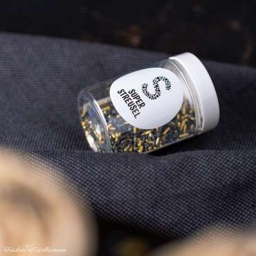 Black/Gold Sugar Sprinkles - Superstreusel Medley Black/Gold - Gold-Black Sprinkles