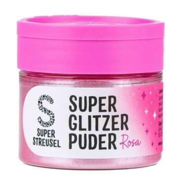 Edible Pink Glitter - Glutenfree Pink Superglitter Powder Cake Decor - Pink glitter Super Streusel