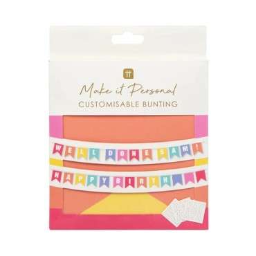 Customisable Write On Birthday Bunting - Make it personal bunting - customisable Party Banner