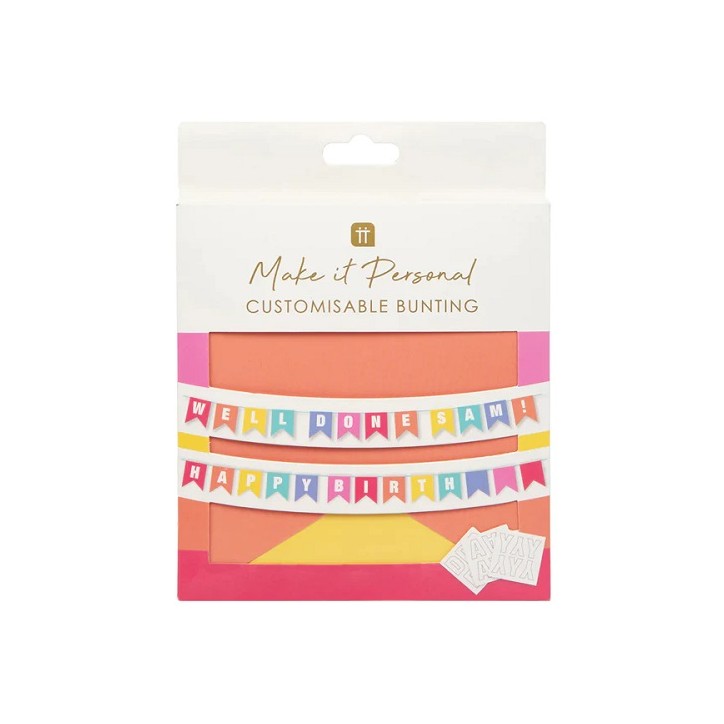 Customisable Write On Birthday Bunting - Make it personal bunting - customisable Party Banner