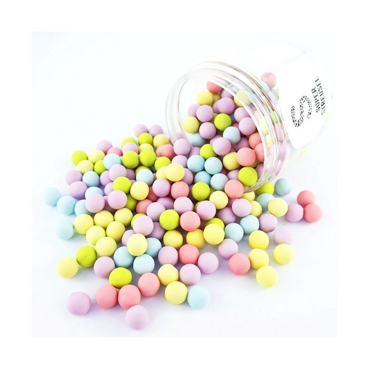 Chocolate Pearls Pastel Mix - Delicious Chocolate Balls Cake Decoration - Edible Pearls Dull Pastel