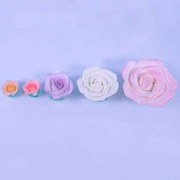 Grosse Zuckerrose Kuchendekor - Weisse Gumpaste Rose - Zuckerblumen Rose Tortendekor