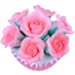 PME 32mm White Sugar Roses, 8 pcs