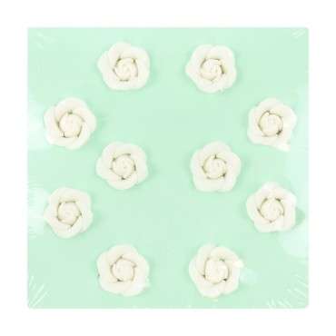 Pre-made sugar roses - Edible Sugar Roses 25mm - White Roses Cake Decoration