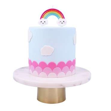 Rainbow Cake Candle - Cake Topper Rainbow Candle - Glitter Rainbow Candle Cake Topper