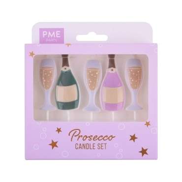 Champagne Bottle Candles - Cake Candles Prosecco - Prosecco Partycandles