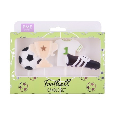 Football Party Candles - Soccer Novelty Candles - Bday Candles Soccer Party