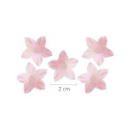 deKora 2cm Edible Mini Wafer Paper Flowers Pink, 400 pcs