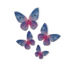 deKora Wafer Paper Butterflies Blue tones, 79 pcs