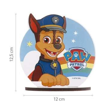 Paw Patrol Kuchenaufsteller - Tortenaufsteller Paw Patrol - Kuchenfigur Paw Patrol CHASE - Tortentopper Chase PAW PATROL