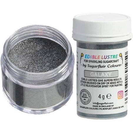 Silber Glanzpuderfarbe Sugarflair Galaxy Lustre Dust - E7026 Sugarflair Edible Lustre Galaxy