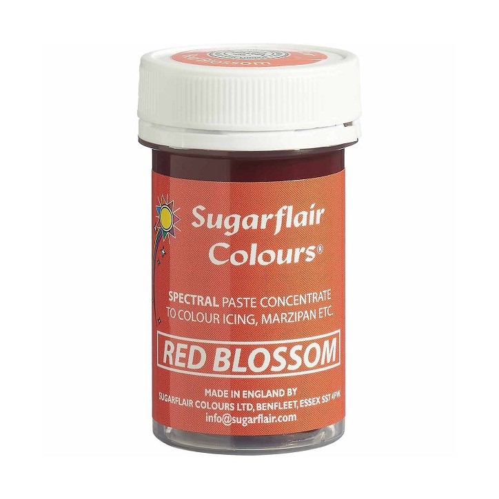 Rote Lebensmittelfarbe Cake Design Farben - Essbare Gelfarbe Rot - Pastenfarbe Blossom Red Sugarflair