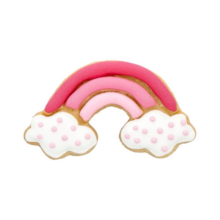 Embossed Rainbow Cookie Cutter - Rainbow with Cloud Cookie Cutter 189669