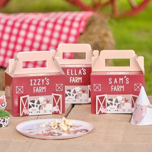 Ginger Ray Farmyard Party Boxen, 5 pcs