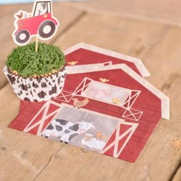 Ginger Ray Barn shaped Napkins Farm Friends Napkins Farmstead Partyware