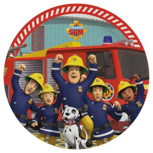 Amscan Fireman Sam Plates, 8 pcs