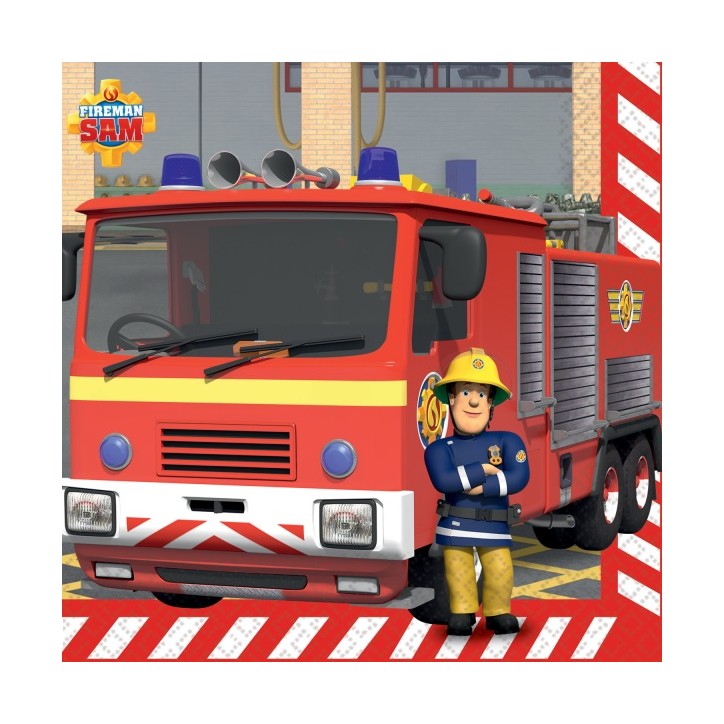 Feuerwehr Servietten - Feuerwehrmann Sam Papierservietten - Feuerwehr Kindergeburtstagsdeko