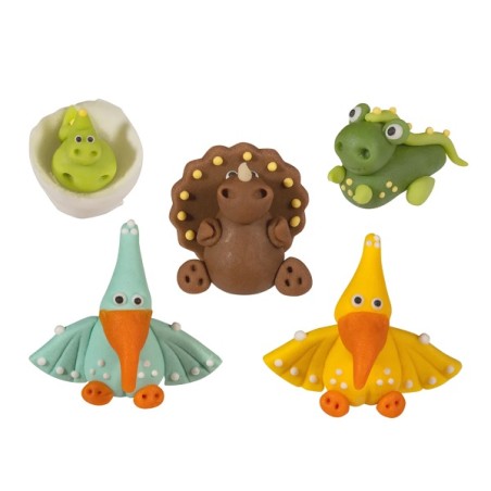 Dinosaurier Marzipan Tortendekor Set 20602 - Dinosaurier Tortentopper