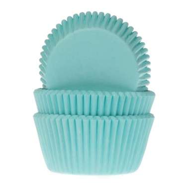 Türkisblaue Muffin Backförmchen - Türkis Cupcakepapierli 50x33mm