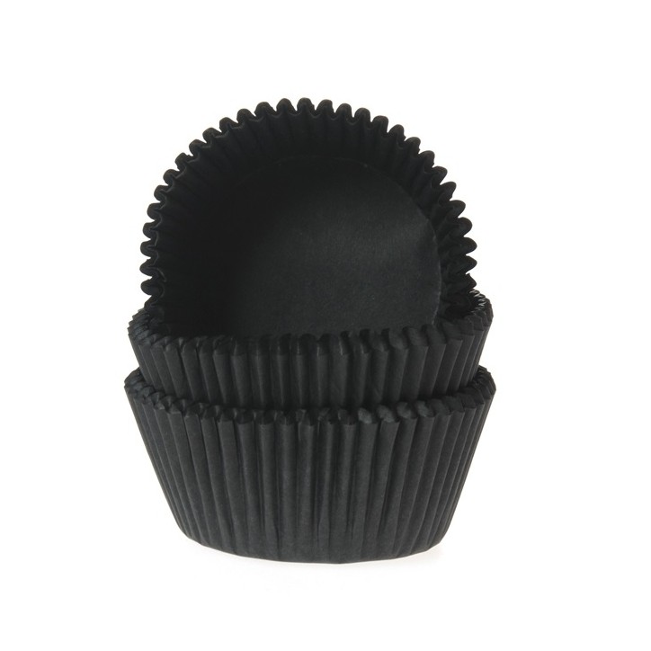 BULK Cupcake Liners - Bakery Equipment Muffin Liners Black BULK 500 pcs