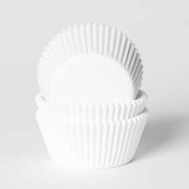 BULK Cupcakepapierförmchen Weiss 500 Stück - Grossmenge Muffin Backförmchen WEISS