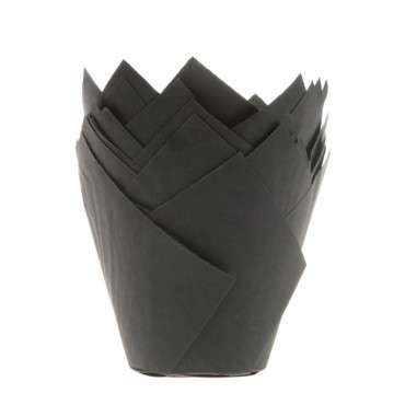 Black Cupcake Tulip Wraps - Muffin Tulip Cups Black 200 pcs