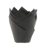 House of Marie BULK Black Tulip Muffin Wraps, 200 pcs