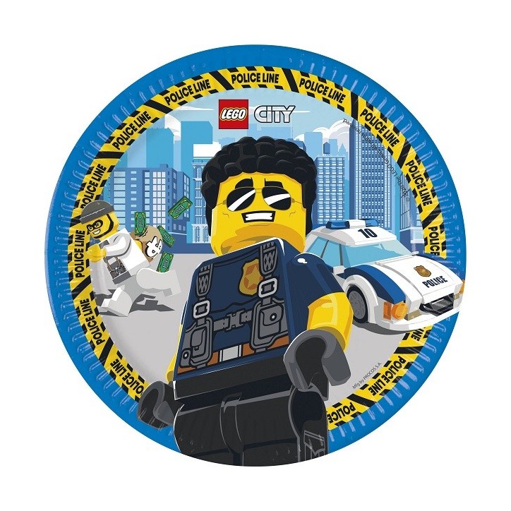 Plates Lego City - Lego City Partyware - Lego City Partyplates