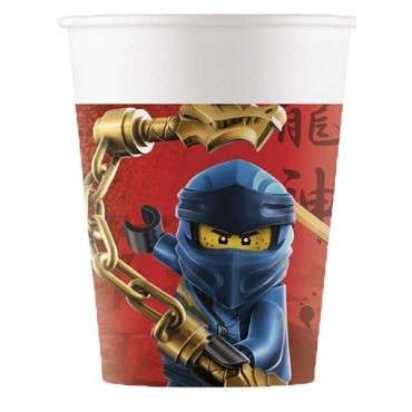 Becher LEGO Ninjago - Ninjago Kindergeburtstag Pappgeschirr - Ninjago Partydeko