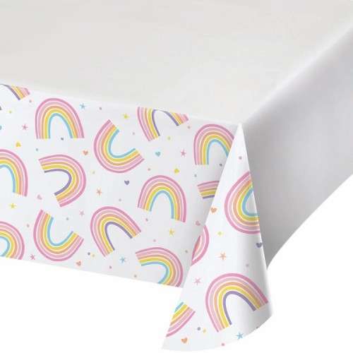 Anniversary House Regenbogen Plastik Tischdecke, 137 x 274cm