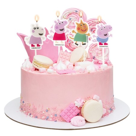 deKora Peppa Pig Cake Candles, 4 pcs