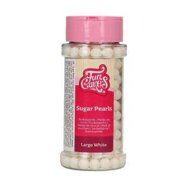 Sugar Pearls Large White 70g - Sugar Pearls White Cake Decor