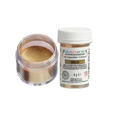 Sugarflair Edible Lustre Gold 4g - Edible Lustre Gold Kosher