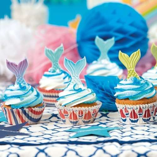 Decora Mermaid Tail Sugar Decorations, 6 pcs