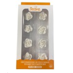 Decora 8 Sugar Roses White, 2cm