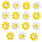 Decora Yellow/White Daisy Sugar Decorations, 15 pcs