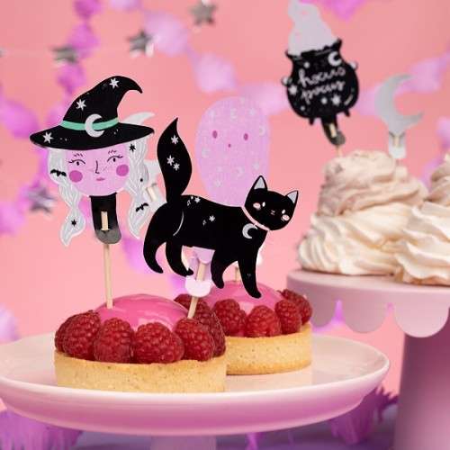 PartyDeco Halloween Cupcake Topper, 6 pcs